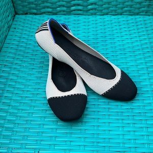 ROTHY’S Tuxedo square toe flat size 8.5